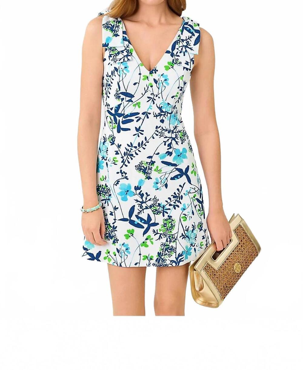 NEW LILLY PULITZER janine skirted romper in resort white sea blooms